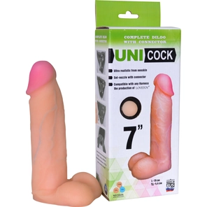  Фаллическая насадка Харнесс UNICOCK 7 19,2 см 