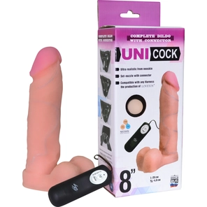  Фаллическая насадка Харнесс UNICOCK 8 с вибрацией 20,5 см 