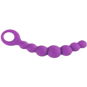  Фиолетовая анальная цепочка Bubble-Chain 15 см 