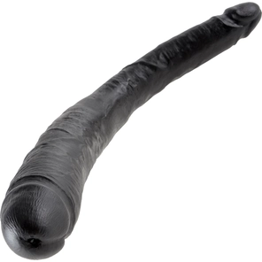  Чёрный двусторонний дилдо 16 Tapered Double Dildo 40,6 см 