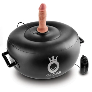 Вибромассажер на воздушной подушке King Cock Vibrating Inflatable Hot Seat с двумя насадками 
