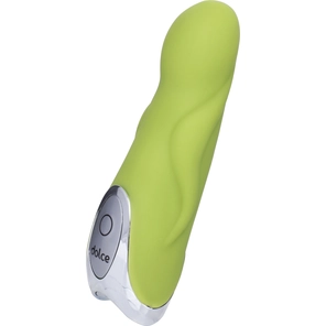  Нежно-зелёный вибратор Dolce Jaxon 12,5 см 