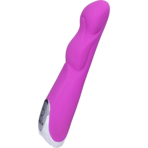  Ярко-розовый вибратор Dolce Leo 16,5 см 