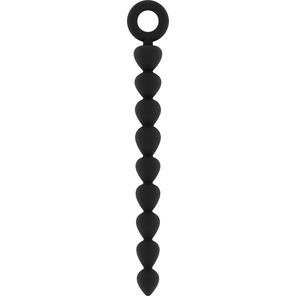  Чёрная анальная цепочка Anal Chain No.28 24,5 см 