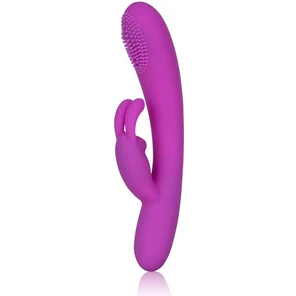  Фиолетовый вибромассажер Embrace Massaging Rabbit с щёточкой на головке 