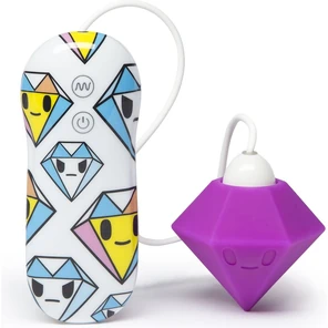  Фиолетовый клиторальный стимулятор-бриллиант SILICONE PURPLE DIAMOND CLITORAL VIBRATOR 