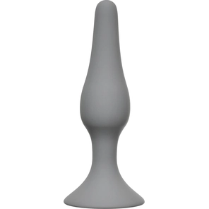  Светло-серая анальная пробка Slim Anal Plug Large 12,5 см 
