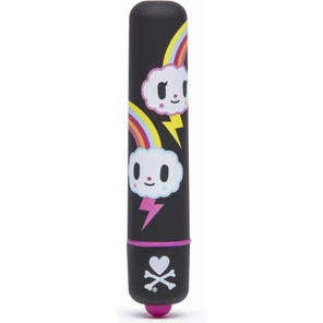  Чёрная вибропуля с тучками MINI BULLET VIBRATOR BLACK STORM CLOUDS 