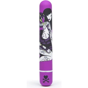  Фиолетовый вибратор с принтом CLASSIC VIBRATOR PURPLE SNAKE WOMAN 18,4 см 