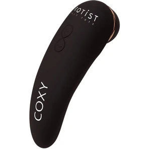  Чёрный бесконтактный стимулятор клитора Coxy с вибрацией 