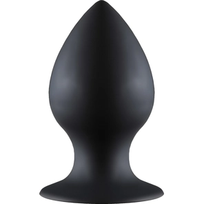  Чёрная анальная пробка Thick Anal Plug Medium 9,5 см 