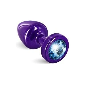  Фиолетовая пробка с голубым кристаллом ANNI round Purple T1 Blue 6 см 