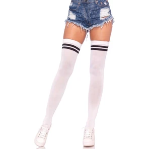  Чулки в спортивном стиле Ribbed Athletic Thigh Highs 