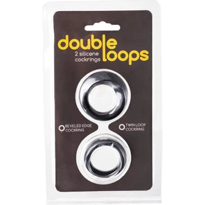  Набор из 2 черных эрекционных колец Double Loops 