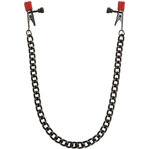  Зажимы для сосков Kink Nipple Clips with Heavy Chain and Silicone Tips 