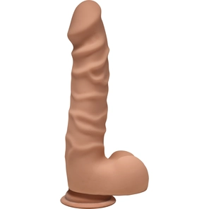  Фаллоимитатор на присоске Ragin D ULTRASKYN 7.5 with Balls Caramel 19 см 