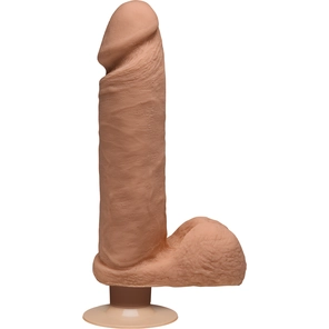 Телесный вибромассажер-реалистик на присоске Perfect D Vibrating 8 23 см 