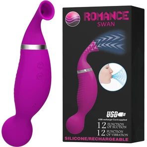  Двусторонний стимулятор Romance Swan с вибрацией и функцией всасывания 