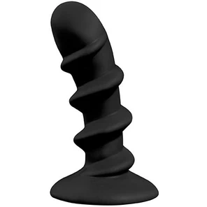  Анальный стимулятор со спиралью SHOVE UP SILICONE BUTTPLUG BLACK 12,7 см 