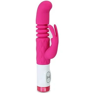  Розовый вибратор с клиторальным зайчиком G rabbit Plush Stroker 22,2 см 