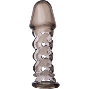  Дымчатая закрытая насадка на пенис ToyFa XLover 11,5 см 