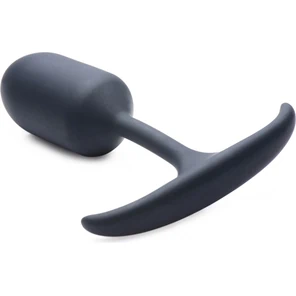  Черная анальная пробка с утяжелением Premium Silicone Weighted Anal Plug Medium 14 см 