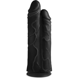  Черный сдвоенный фаллоимитатор Double Stuffer 10’’ Double Pecker Dildo 27 см 