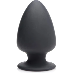  Черная мягкая анальная пробка Squeezable Medium Anal Plug 11 см 