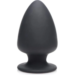  Черная мягкая анальная пробка Squeezable Small Anal Plug 9 см 