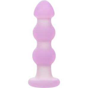  Сиреневая анальная пробка-ёлочка Beaded Probe 10,7 см 