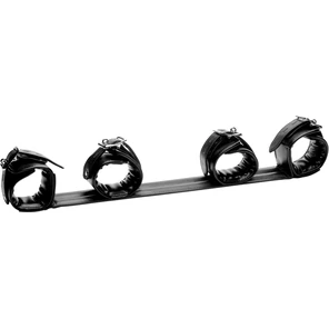  Черная распорка с манжетами для рук и ног Deluxe Rigid Spreader Bar 