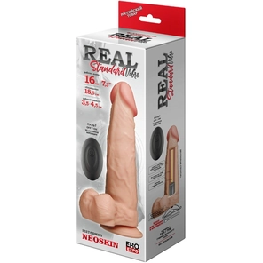  Телесный вибратор-реалистик REAL Standard 18,5 см 