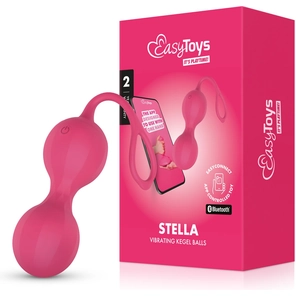  Розовые интерактивные вагинальные виброшарики Stella 
