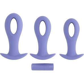  Набор из 3 анальных пробок с вибропулей Hole Punch Plug Set 