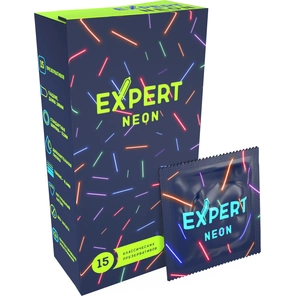  Светящиеся в темноте презервативы Expert Neon 15 шт 
