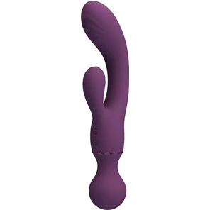  Сливовый двусторонний вибратор 2-в-1 All Rounder кролик и wand 