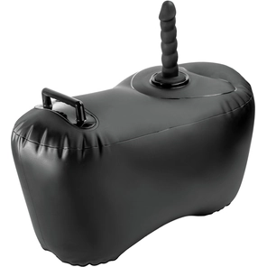  Черное надувное кресло с платформой для фиксации дилдо Body Dock Inflatable Love Seat 
