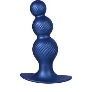  Синяя анальная елочка 5 Inch Silicone Anal Plug 14 см 