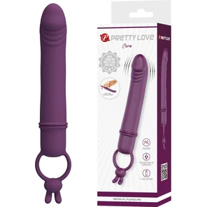  Сливовый вибратор с кольцом Cora 15,5 см 