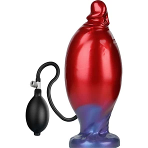  Красный фаллоимитатор с функцией расширения Shadow Behemoth 21 см 