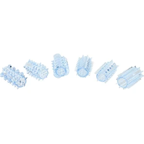  Набор из 6 голубых насадок на пенис POWER PENIS SLEEVE SET 