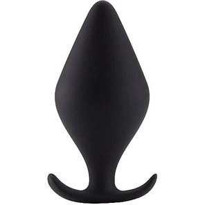  Чёрная анальная пробка Butt Plug with Handle Large 13,1 см. 