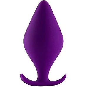  Фиолетовая анальная пробка Butt Plug with Handle Small 