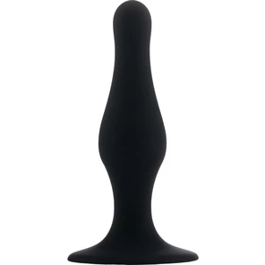  Чёрная фигурная анальная пробка Butt Plug with Suction Cup Large 