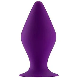  Фиолетовая средняя анальная пробка Butt Plug with Suction Cup Medium 