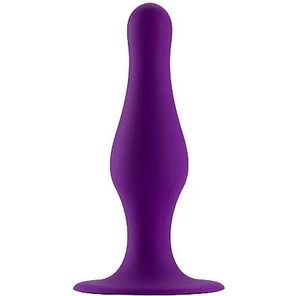  Фиолетовая анальная пробка с длинным кончиком Butt Plug with Suction Cup Medium 