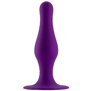  Фиолетовая анальная пробка Butt Plug with Suction Cup Small 