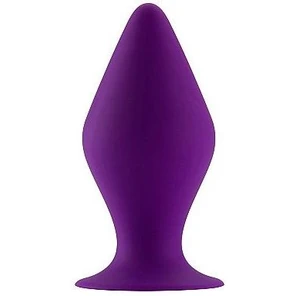  Фиолетовая малая анальная пробка Butt Plug with Suction Cup Small 