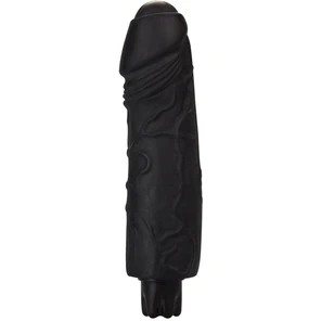  Чёрный вибратор Realistic Skin Vibrator Big 22 см 