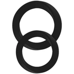  Набор из 2 чёрных эрекционных колец разного размера Infinity Thin M and L Cockring 